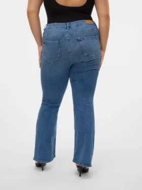 Jeans Vmcflash a vita media e taglio svasato