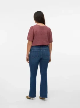 Jeans Vmcflash a vita media e taglio svasato