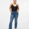 Jeans Vmcflash a vita media e taglio svasato