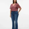 Jeans Vmcflash a vita media e taglio svasato