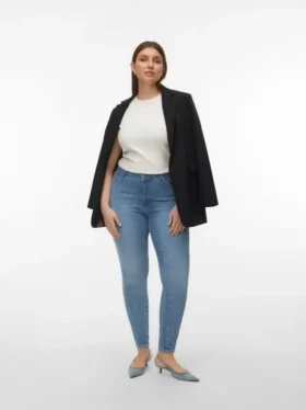 Jeans Vmcphia a vita alta e vestibilità slim