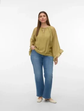 Jeans Vmcstellastretch a vita media e gamba larga