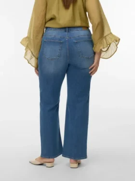 Jeans Vmcstellastretch a vita media e gamba larga