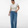 Jeans Vmctessa-Stretch a vita alta e gamba larga
