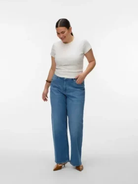 Jeans Vmctessa-Stretch a vita alta e gamba larga