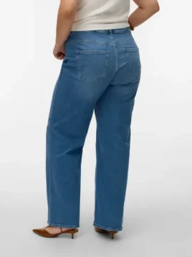 Jeans Vmctessa-Stretch a vita alta e gamba larga