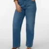 Jeans Vmctessa-Stretch a vita alta e gamba larga