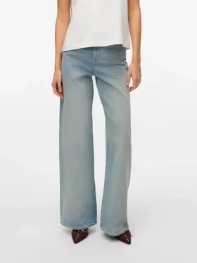 Jeans Vmelina a vita altissima e gamba larga