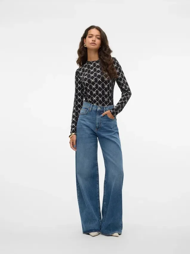Jeans Vmelina a vita altissima e gamba larga Jeans Vmelina a vita altissima e gamba larga