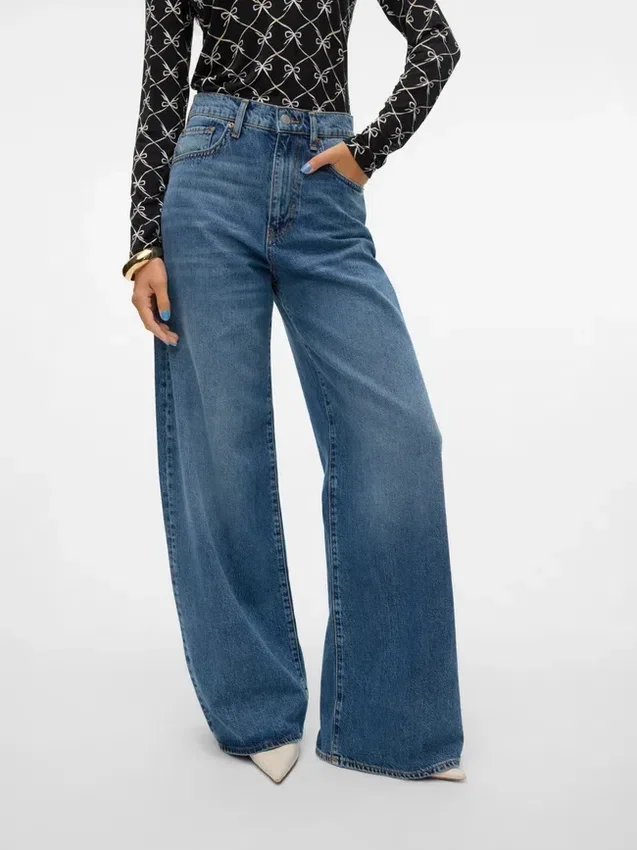 Jeans Vmelina a vita altissima e gamba larga Jeans Vmelina a vita altissima e gamba larga