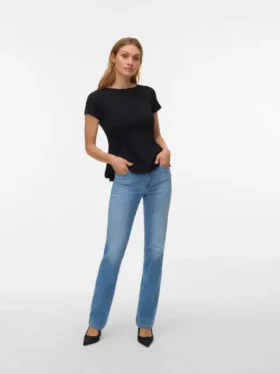 Jeans Vmella a vita media e vestibilità dritta