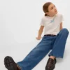 Jeans Vmemilie a vita media e gamba larga
