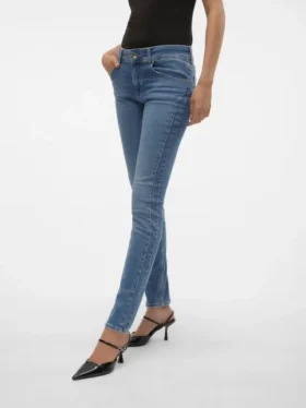 Jeans Vmempower a vita media e vestibilità skinny