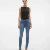 Jeans Vmempower a vita media e vestibilità skinny