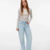 Jeans Vmestelle a vita alta e vestibilità a botte