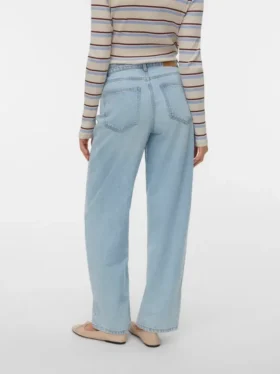 Jeans Vmestelle a vita alta e vestibilità a botte