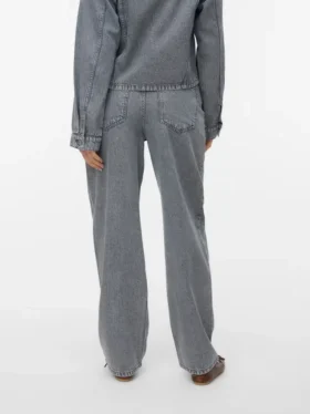 Jeans Vmestelle a vita alta e vestibilità a botte