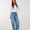 Jeans Vmetna a vita alta e vestibilità a botte