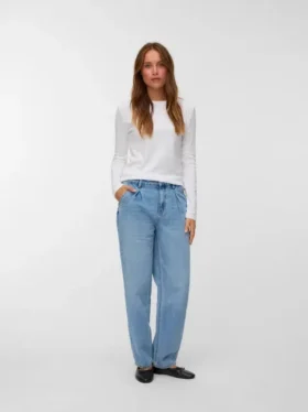 Jeans Vmetna a vita alta e vestibilità a botte