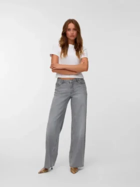 Jeans Vmfaye a vita bassa e gamba larga