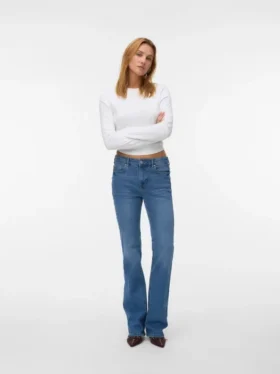 Jeans Vmflash a vita media e taglio svasato