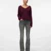 Jeans Vmflash a vita media e taglio svasato