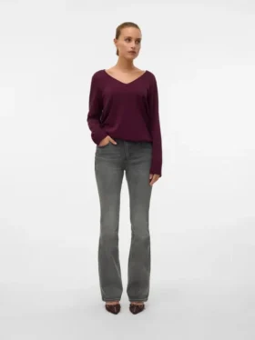 Jeans Vmflash a vita media e taglio svasato