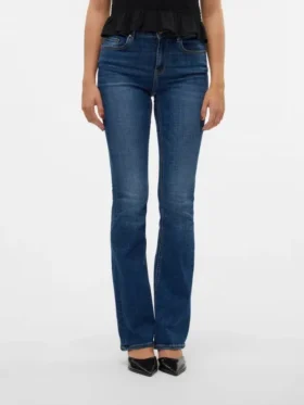 Jeans Vmflash a vita media e taglio svasato