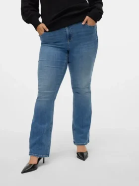 Jeans Vmflash a vita media e taglio svasato