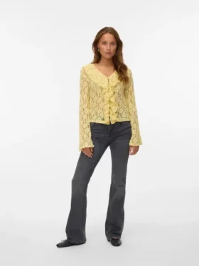 Jeans Vmflash a vita media e taglio svasato