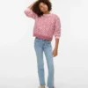 Jeans Vmflash a vita media e taglio svasato