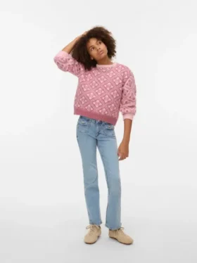Jeans Vmflash a vita media e taglio svasato