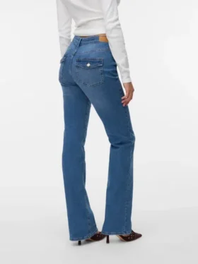 Jeans Vmflash a vita media e taglio svasato