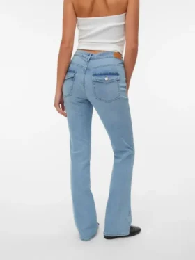 Jeans Vmflash a vita media e taglio svasato
