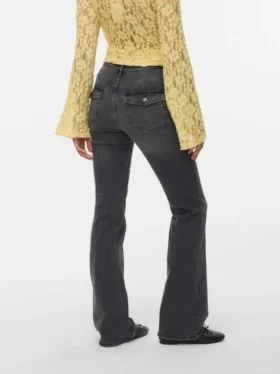 Jeans Vmflash a vita media e taglio svasato