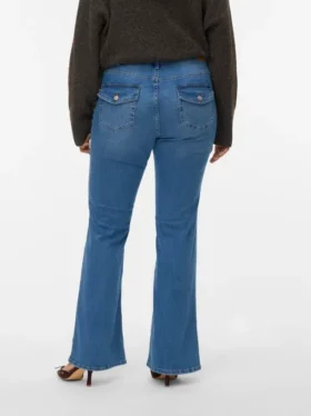 Jeans Vmflash a vita media e taglio svasato