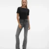 Jeans Vmflash a vita media e taglio svasato