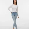 Jeans Vmflash a vita media e vestibilità skinny