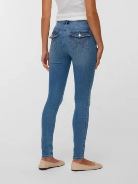 Jeans Vmflash a vita media e vestibilità skinny