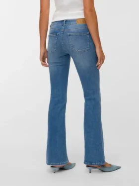 Jeans Vmjean a vita bassa e taglio svasato