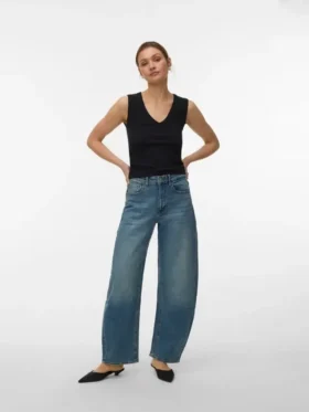 Jeans Vmjuno a vita media e vestibilità ampia