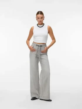 Jeans Vmkathy a vita altissima e gamba larga