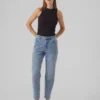 Jeans Vmlinda a vita alta con vestibilità “Mom Fit”