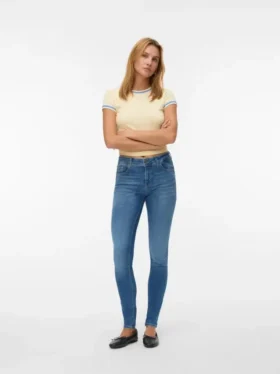 Jeans Vmlux a vita media e vestibilità slim