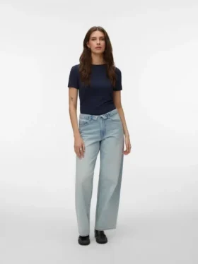 Jeans Vmmilou a vita media e gamba larga