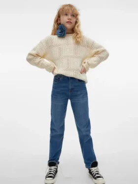 Jeans Vmolivia a vita alta con vestibilità “Mom Fit”