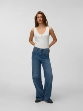 Jeans Vmolivia a vita alta e gamba larga