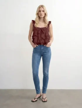Jeans Vmpolly a vita media e vestibilità skinny