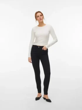 Jeans Vmpolly a vita media e vestibilità skinny