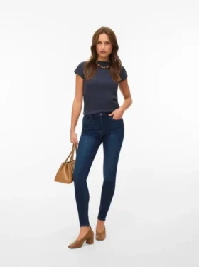 Jeans Vmpolly a vita media e vestibilità skinny
